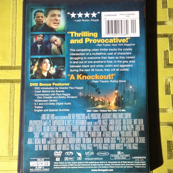 Crash DVD, Academy Awards Winner! - Picture 2 of 4